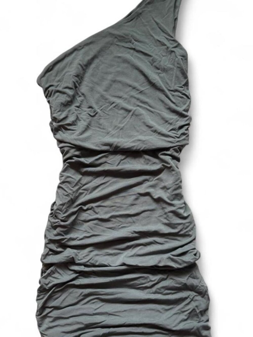 Express Body Contour One Shoulder Ruched Dress - Picture 3 of 6
